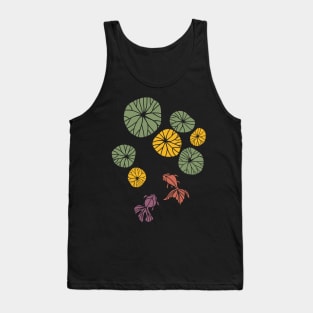 Water lily foliage and goldfish zen style Tank Top